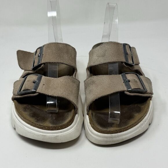 Birkenstock Papillio Arizona Sandals Womens 7 EU 38 Narrow Brown Platform Shoes - Picture 7 of 16